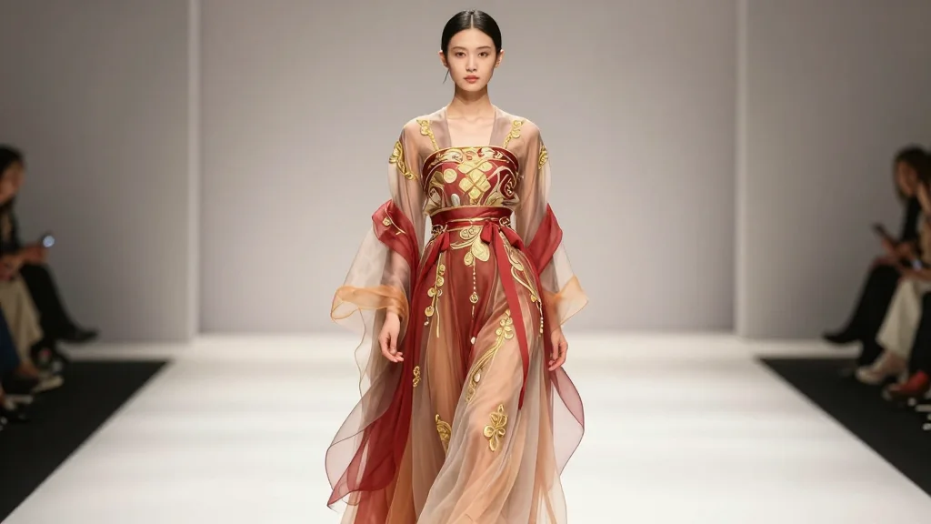 China Fashion Week Marries Ethereal Gowns with Sichuan Brocade Heritage