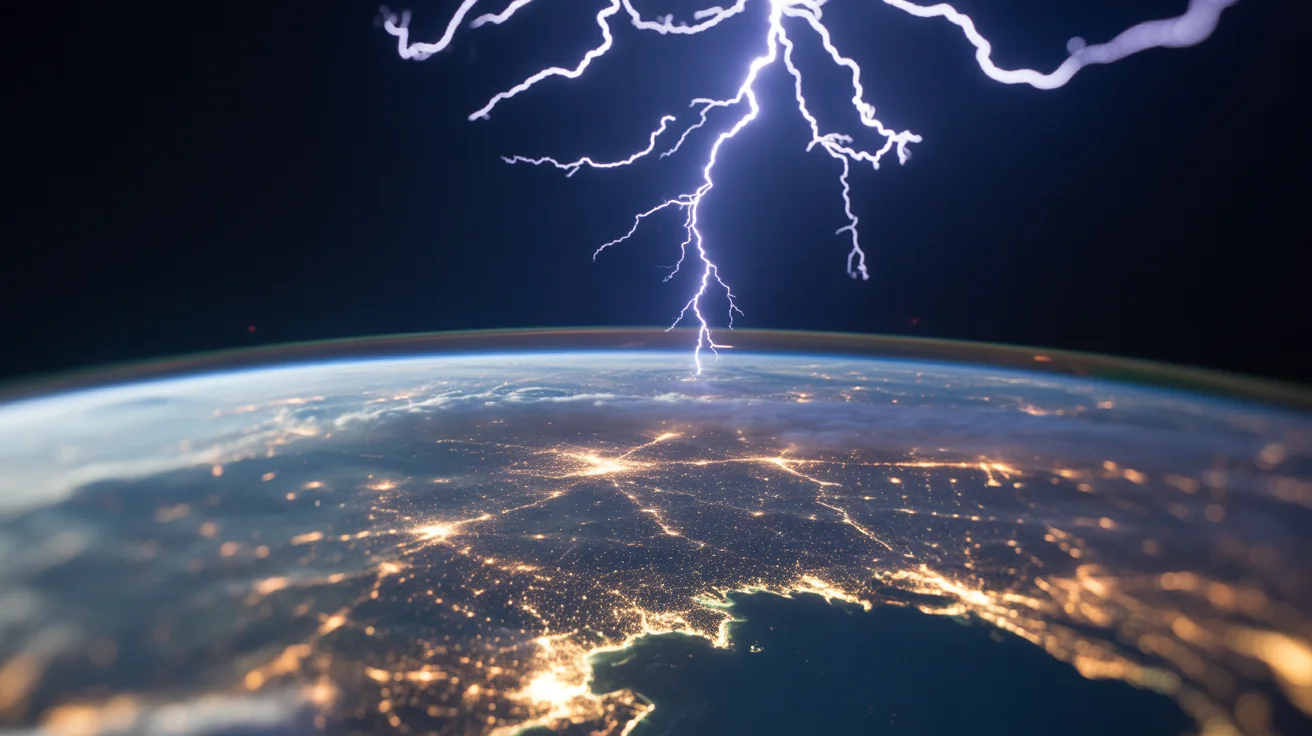 Astronaut Captures Lightning From Space Over Milan