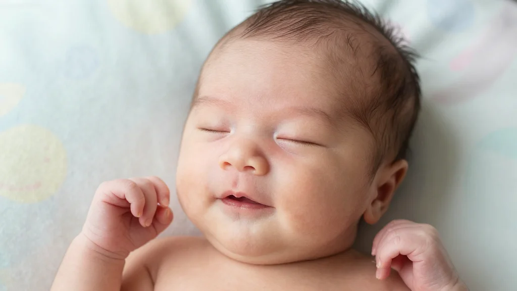 Newborns' Sleep Smiles Reveal Early Nervous System Practice