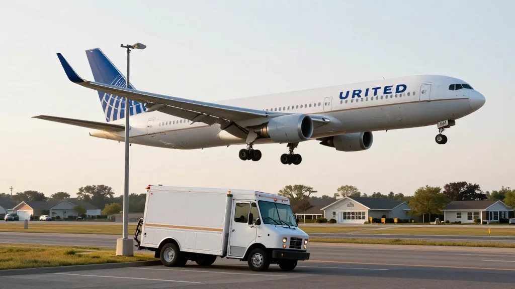 United Airlines Clips Truck Outside Airport Perimeter While Landing at Newark, Upending Vehicle in Bizarre Accident