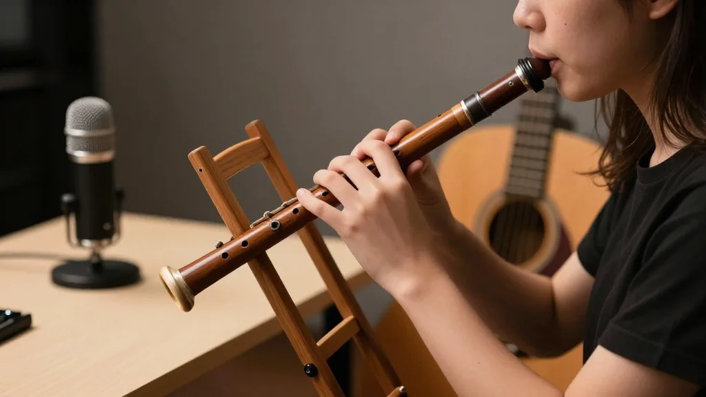 Amaia Performs with Chair‑crafted Flute at Tiny Desk