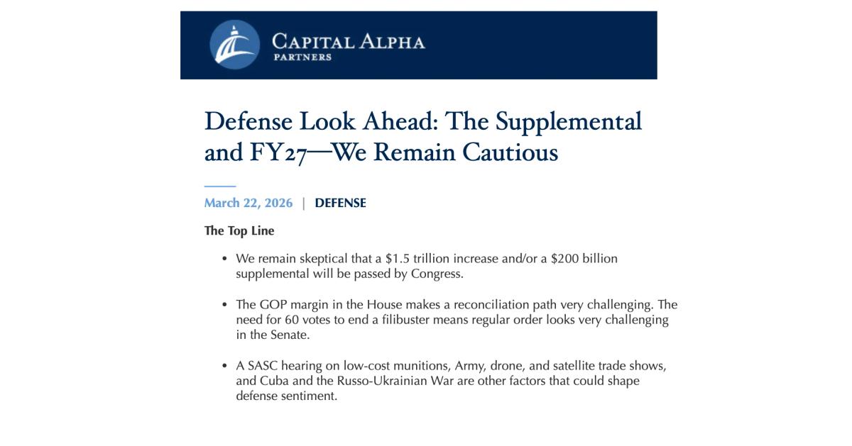 Defense & Aerospace Daily Podcast [Mar 23, 2026] Look Ahead W/ Byron Callan
