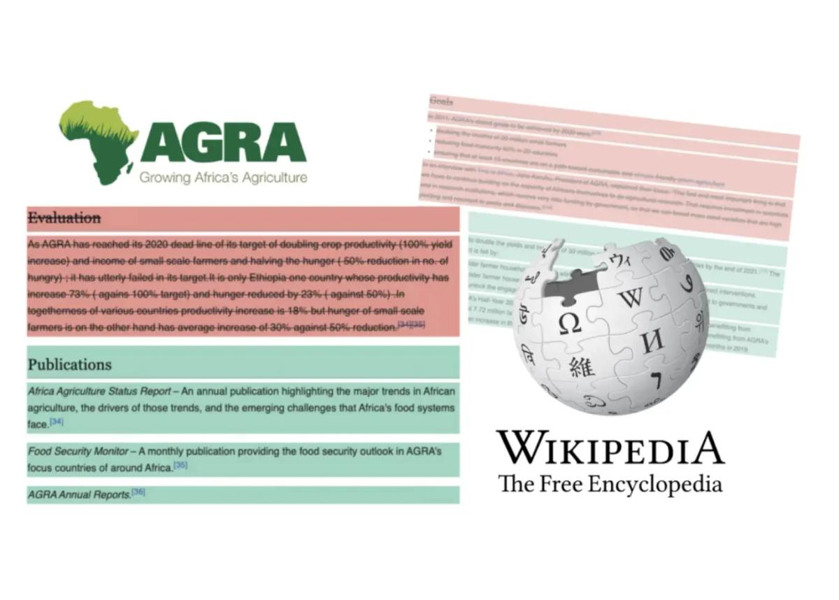 PR Firm Linked to Gates-Backed AGRA Edited Wikipedia to Remove Criticism