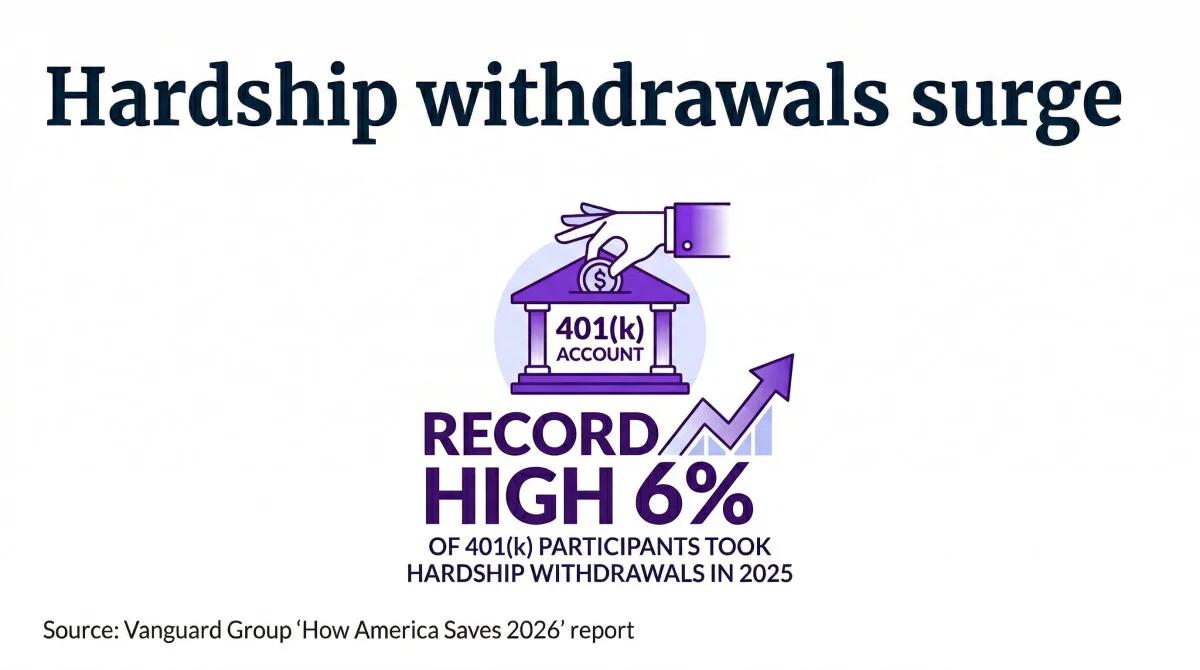 Hardship Withdrawals Hit Record High, Underscoring Retirement Risks