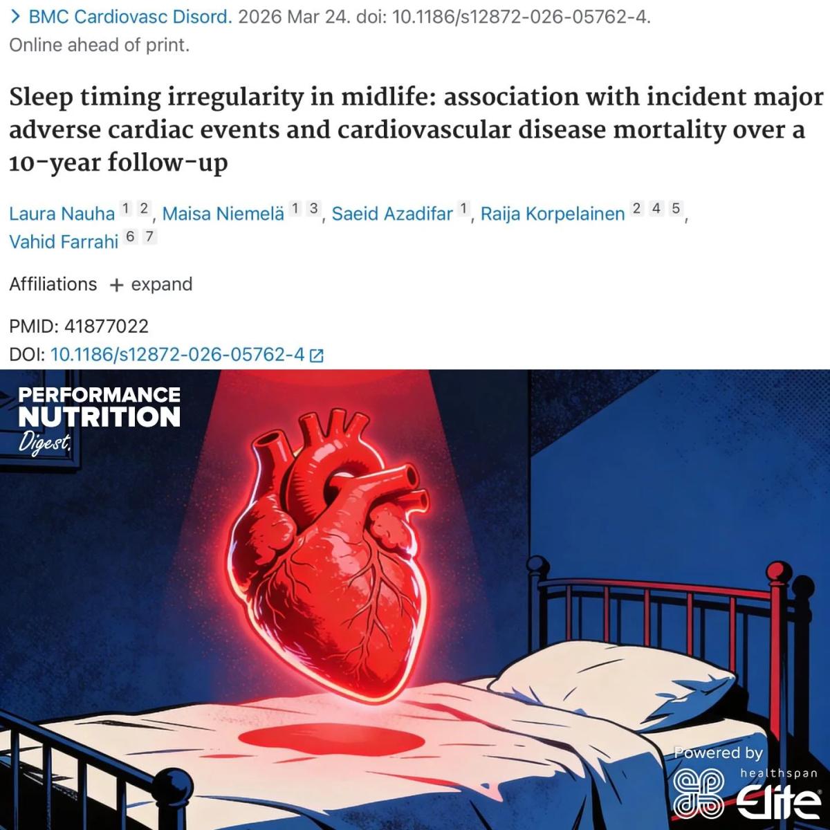 Regular Sleep Reduces Risk of Major Cardiac Events