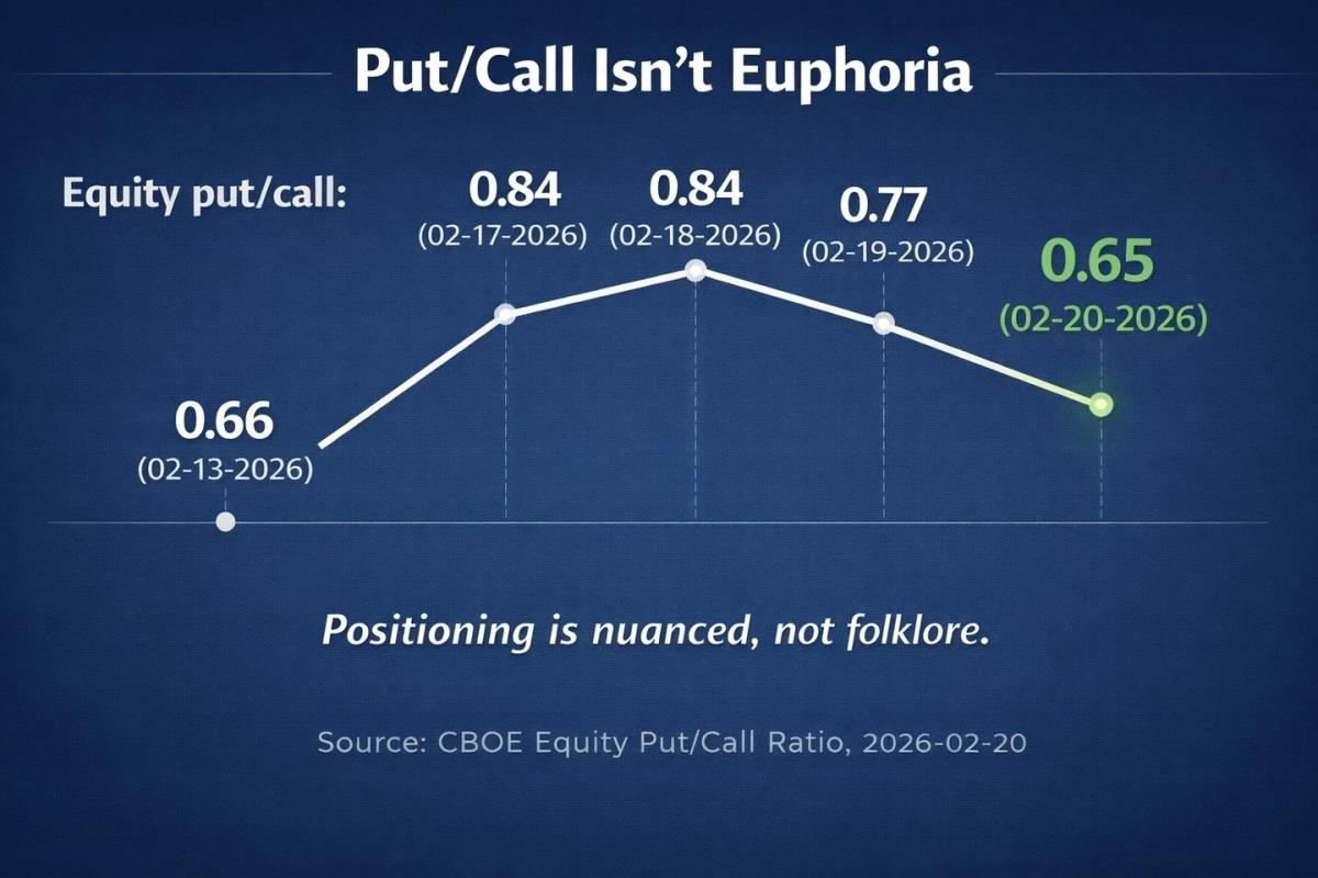 Low Put/Call Ratio Signals Hedging, Not Euphoria