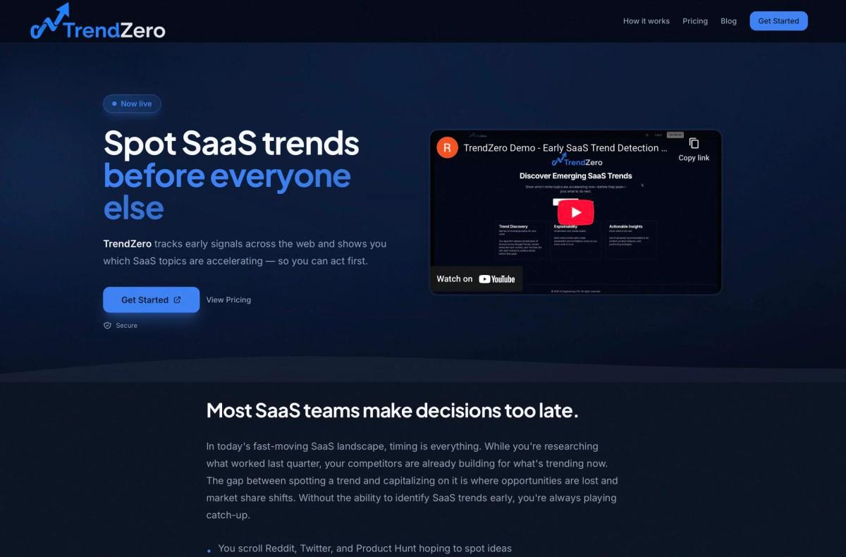 Spot Emerging SaaS Trends Early with TrendZero
