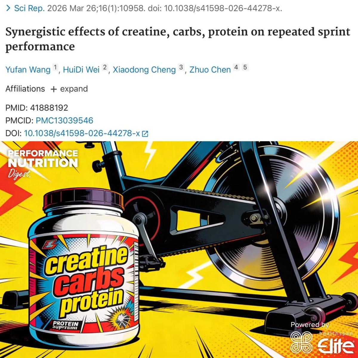 Combined Creatine, Carbs, and Protein Boost Sprint Performance