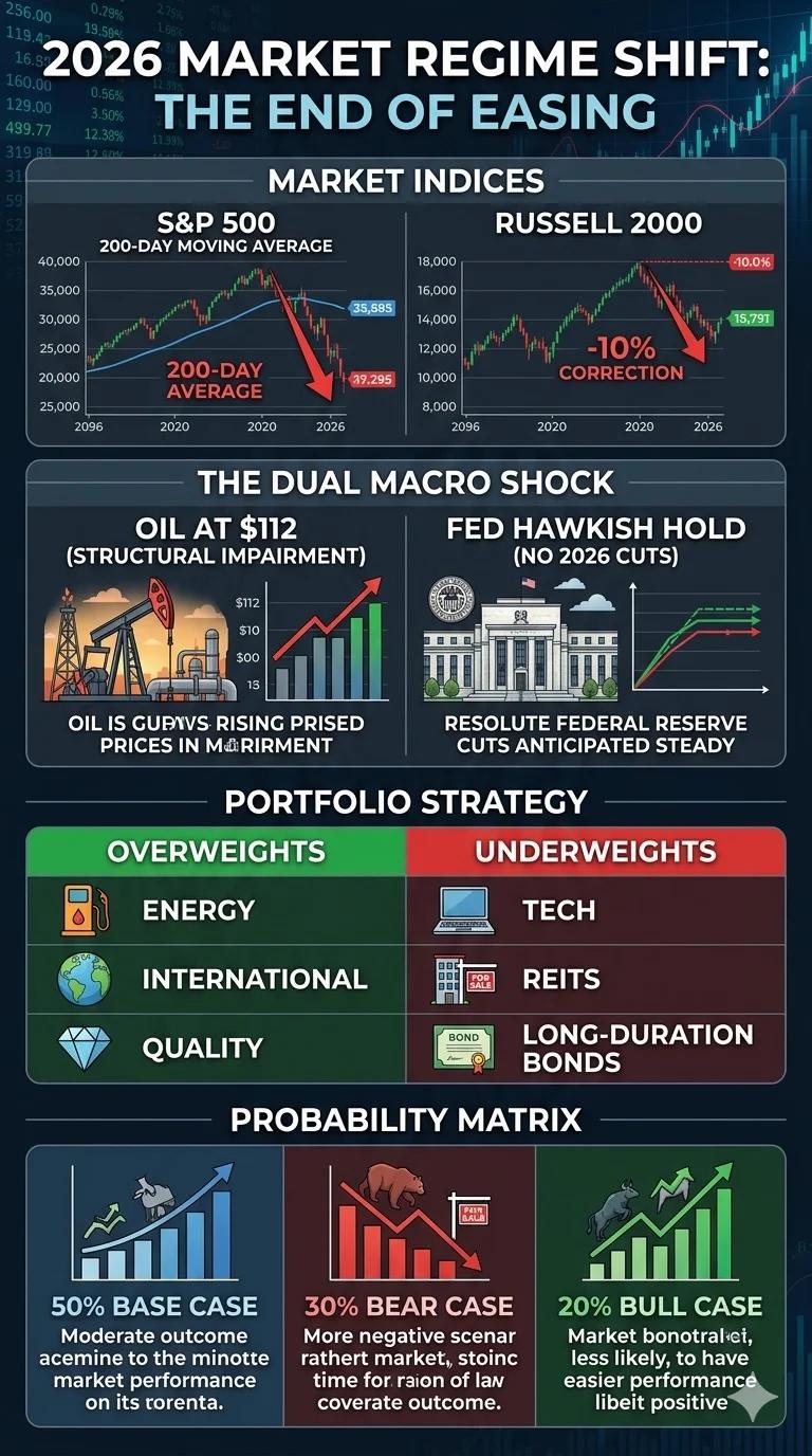 Market Regime Shift: Oil $112, Gold Crash, S&P Below 200‑Day
