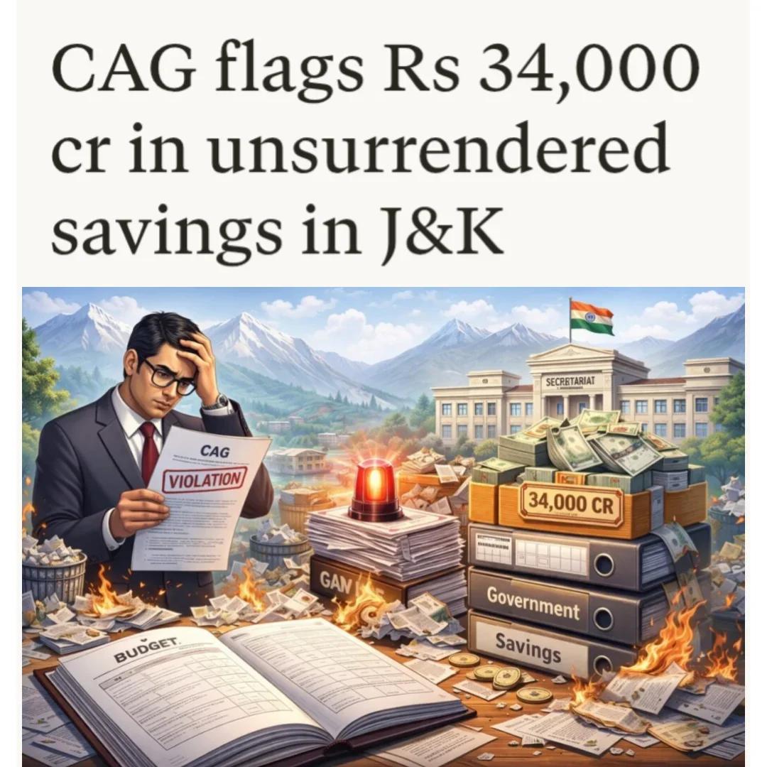 CAG Flags ₹34,000 Cr Unsurrendered Savings in J&K