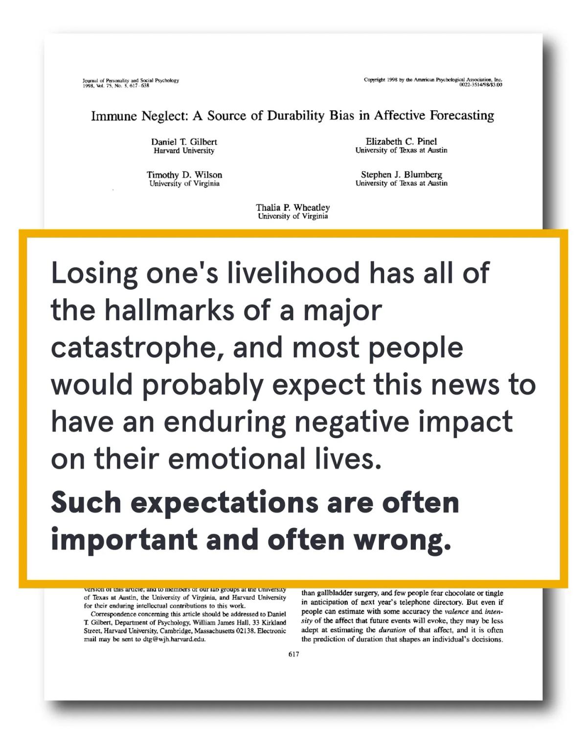 We Overestimate Bad Events; Recovery Happens Faster