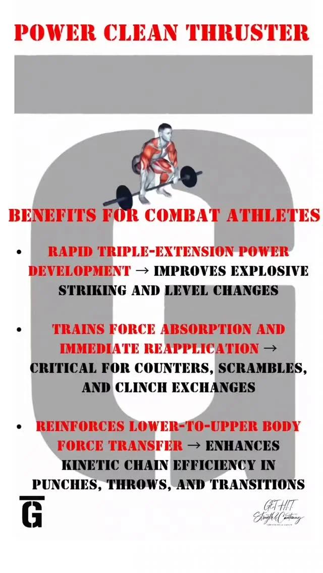 Power Clean Thruster Boosts Combat Core Strength