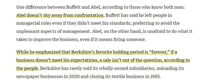 Abel’s Aggressive Cuts Contrast Buffett’s Patience