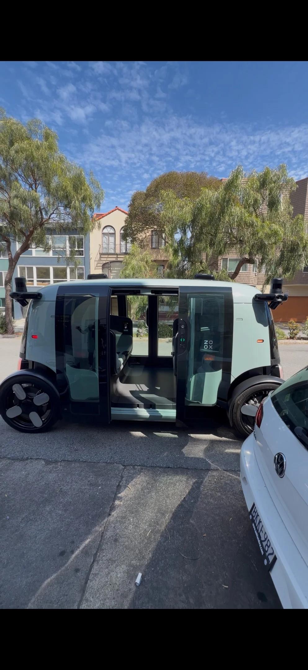 Zoox Cars Built by Bolting Wheels Onto a Meeting Booth