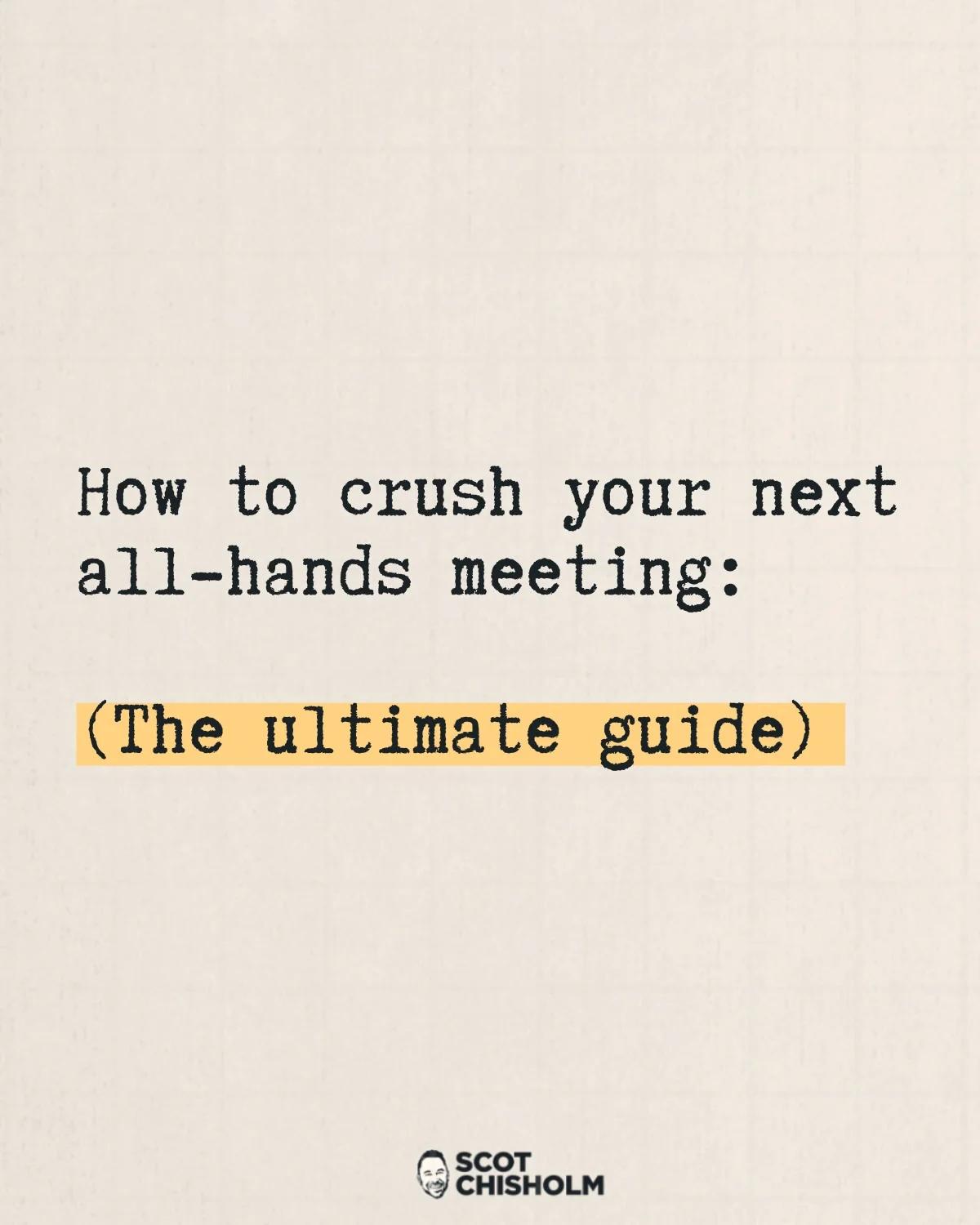 Free All‑Hands Meeting Agenda Framework for CEOs