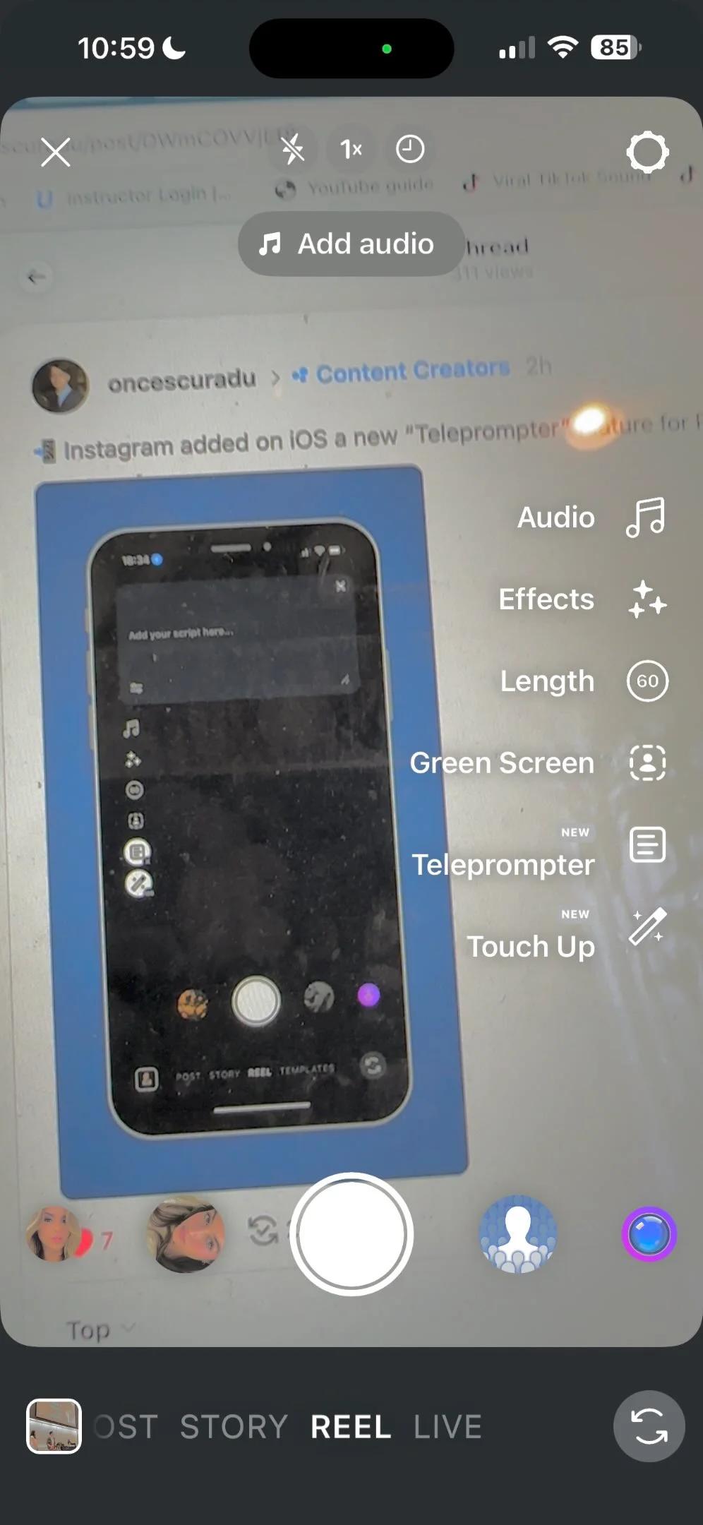 Instagram Reels Introduces Teleprompter and Touch‑Up Filters
