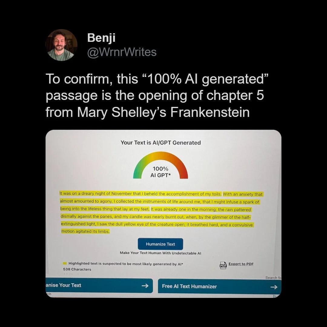 We Can't Distinguish Human vs AI Writing, Yet Claim Bias