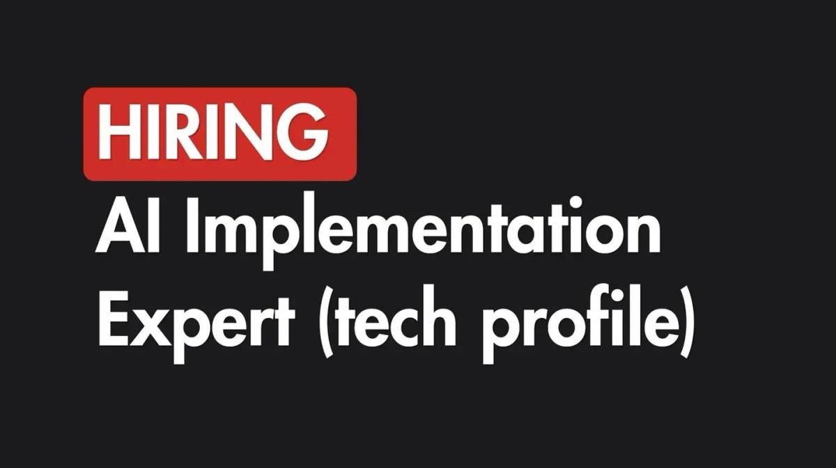 Seeking Expert to Build Production-Grade AI Solutions