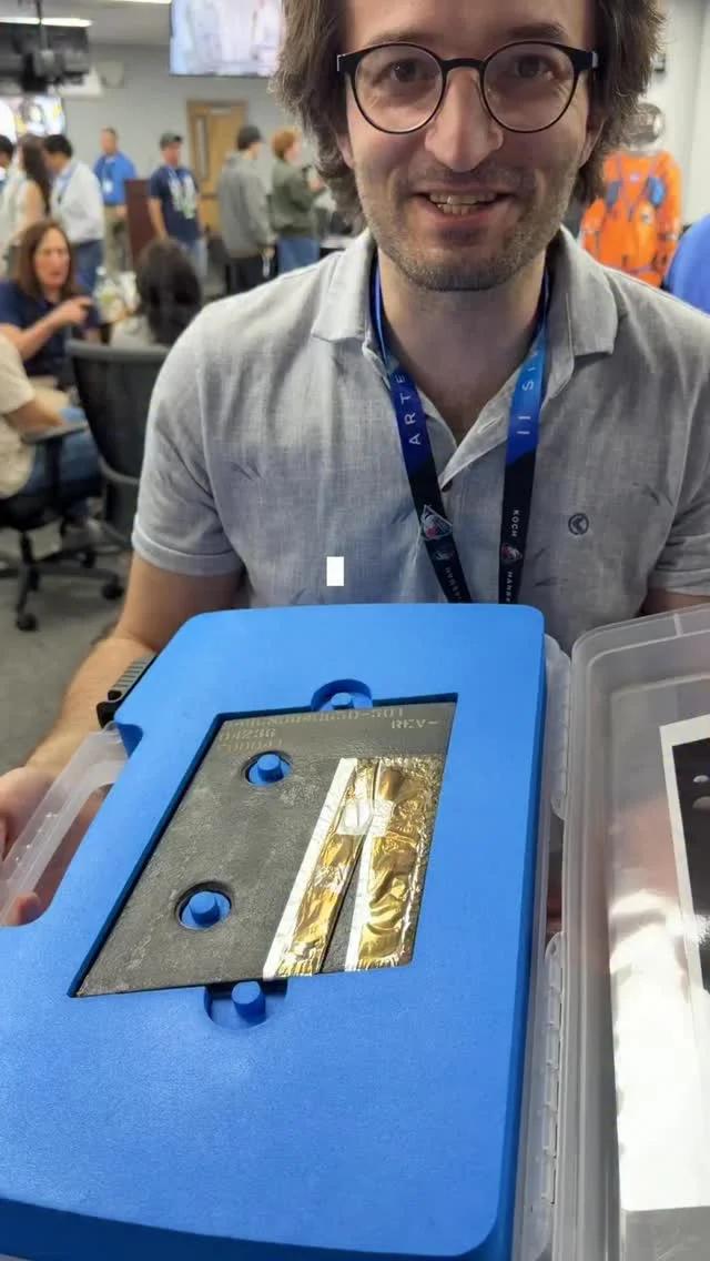 Holding Artemis 1 Panel Returned From Space—Unreal Feeling