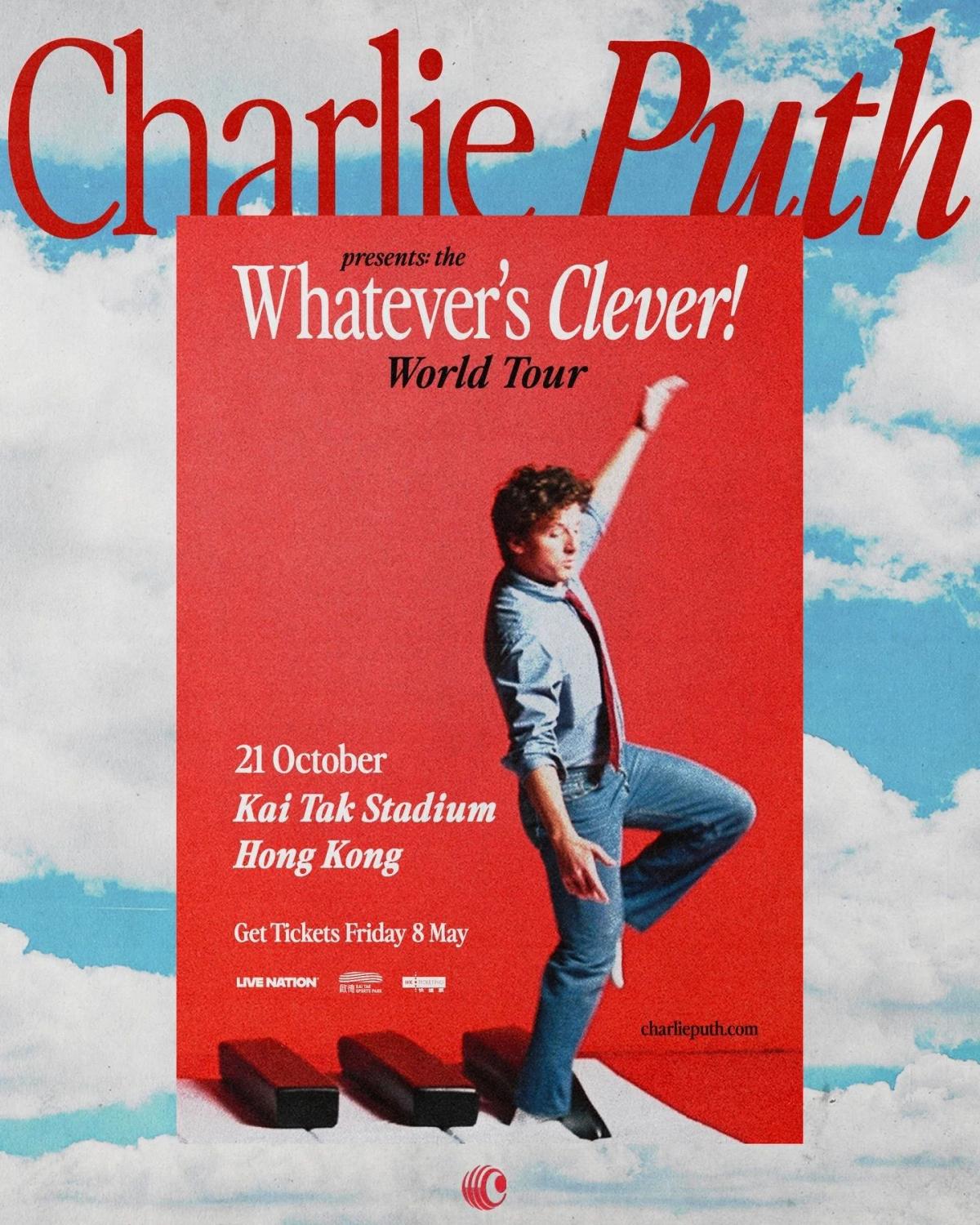 Charlie Puth Announces One‑Night Kai Tak Concert – Tickets Pre‑sale May 4