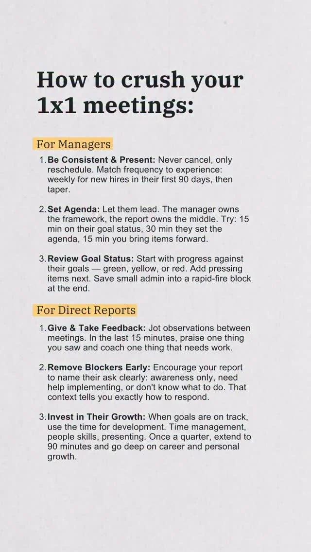 Master 1x1 Meetings: Turn Waste Into Impact