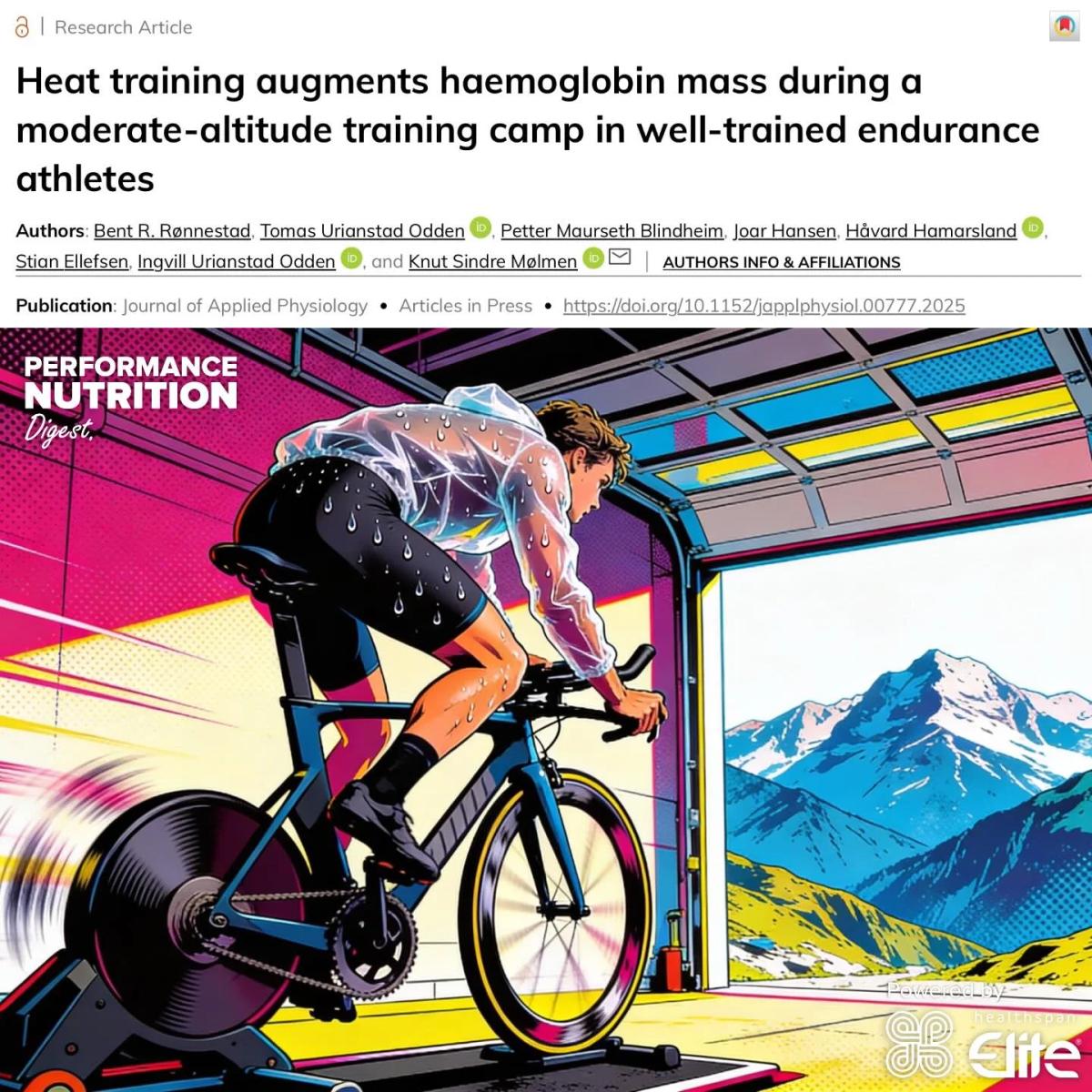 Heat + Altitude Training Boosts Hemoglobin Mass in Athletes