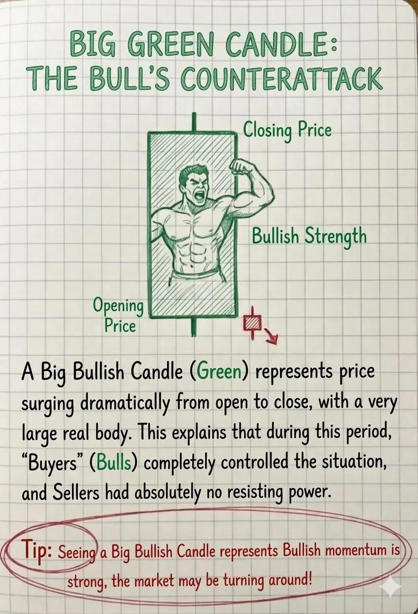 Big Green Candle Signals Bull Counterattack and Short Squeeze
