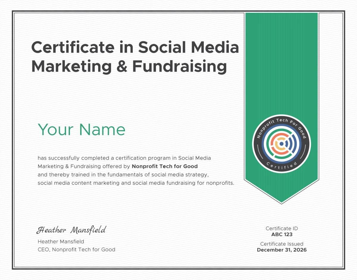 Earn a Social Media Marketing Certificate Starting April 29