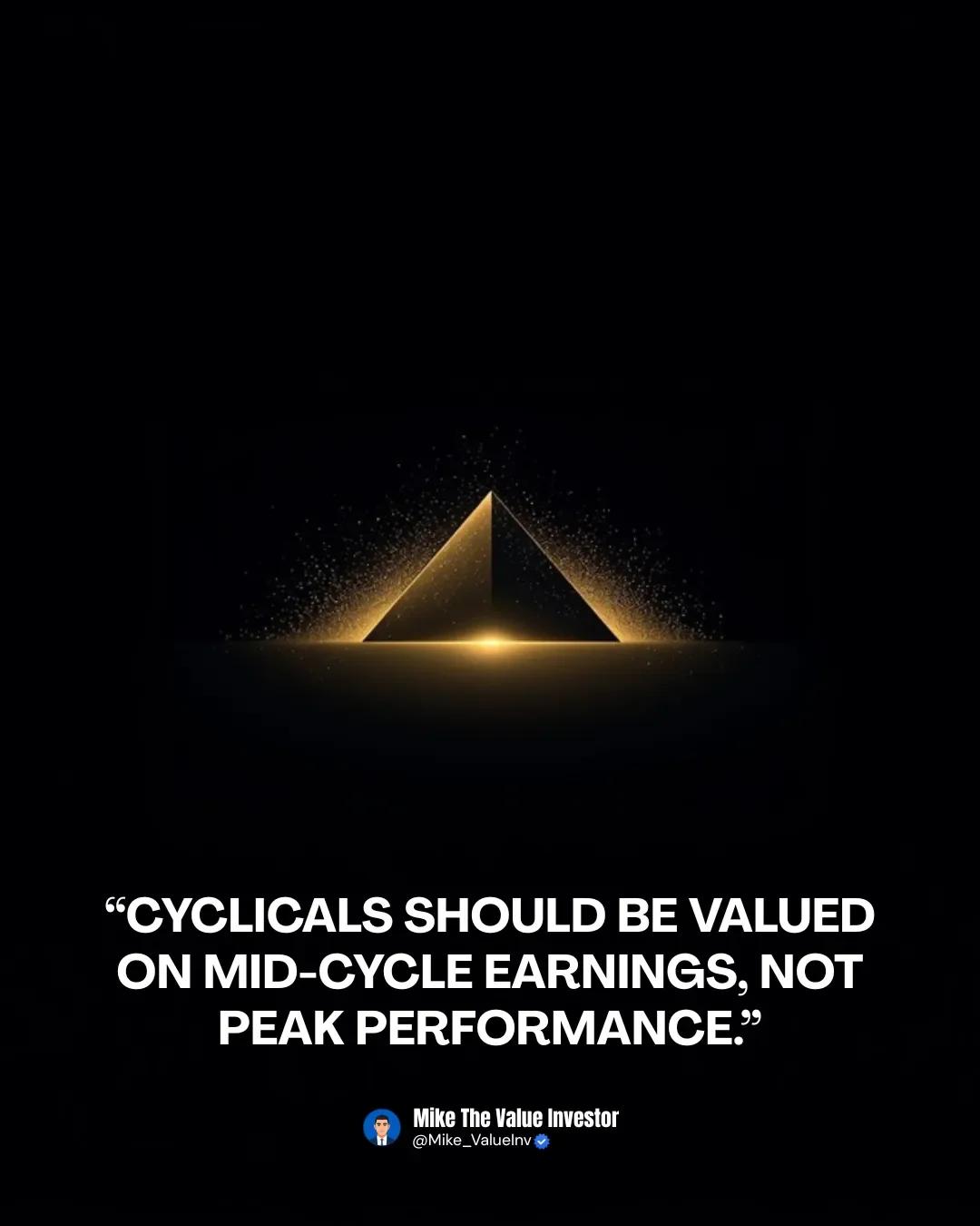 Value Cyclicals at Mid-Cycle Earnings, Not Peaks
