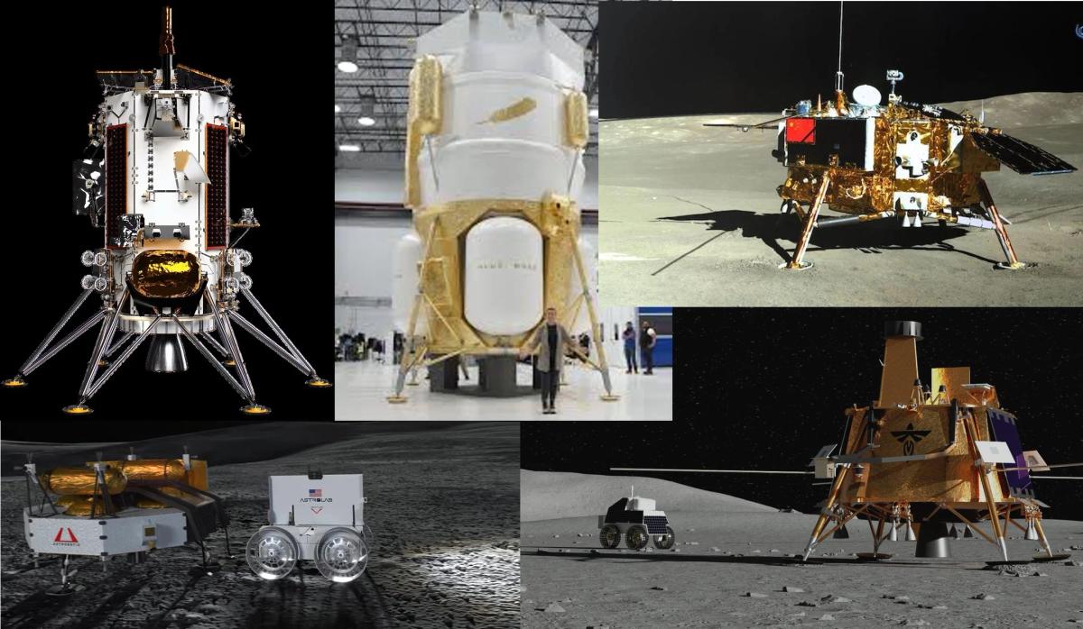 Five Moon Landings Target South Pole Water‑Rich Region