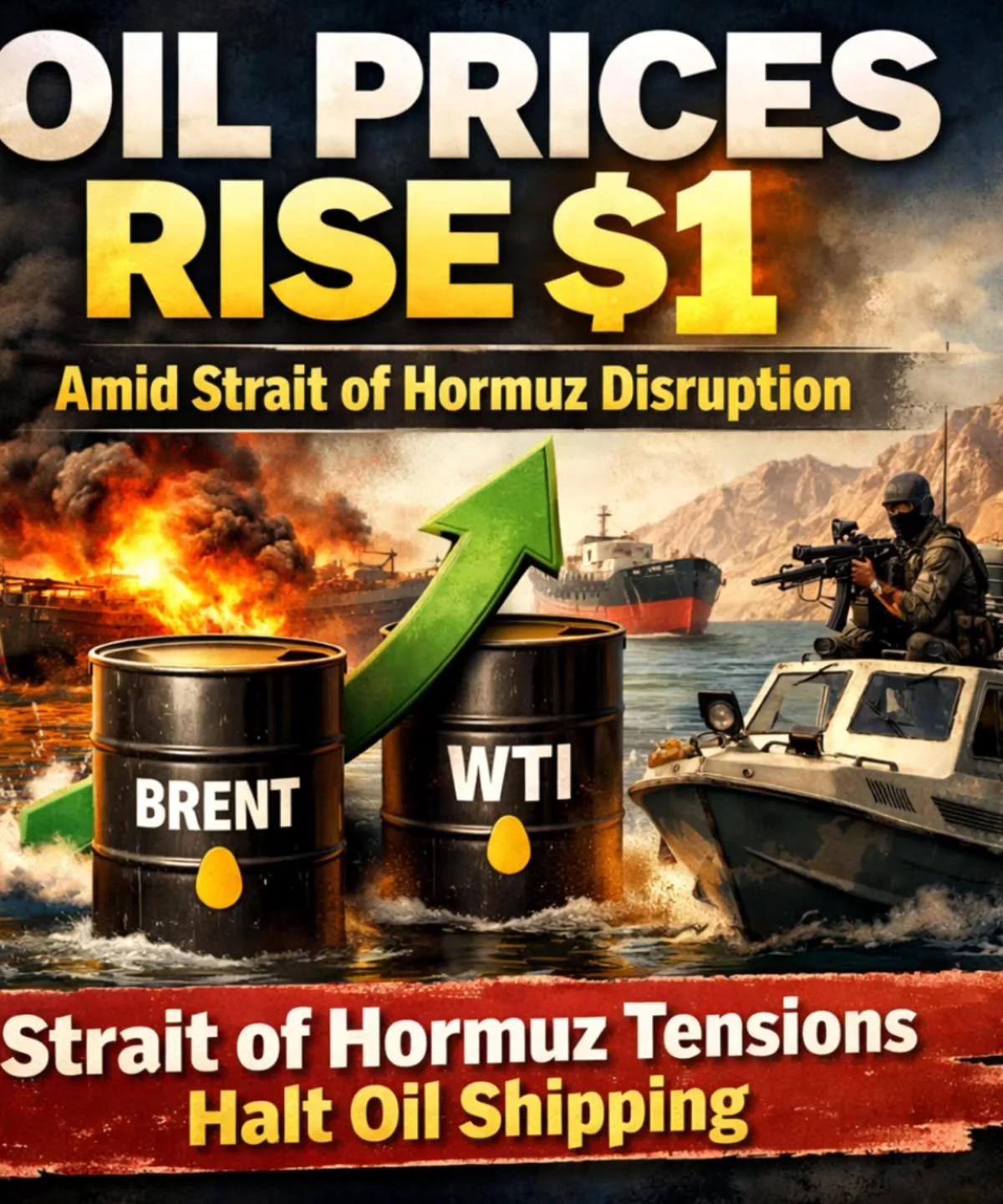 Oil Prices Jump $1 as Hormuz Traffic Stalls