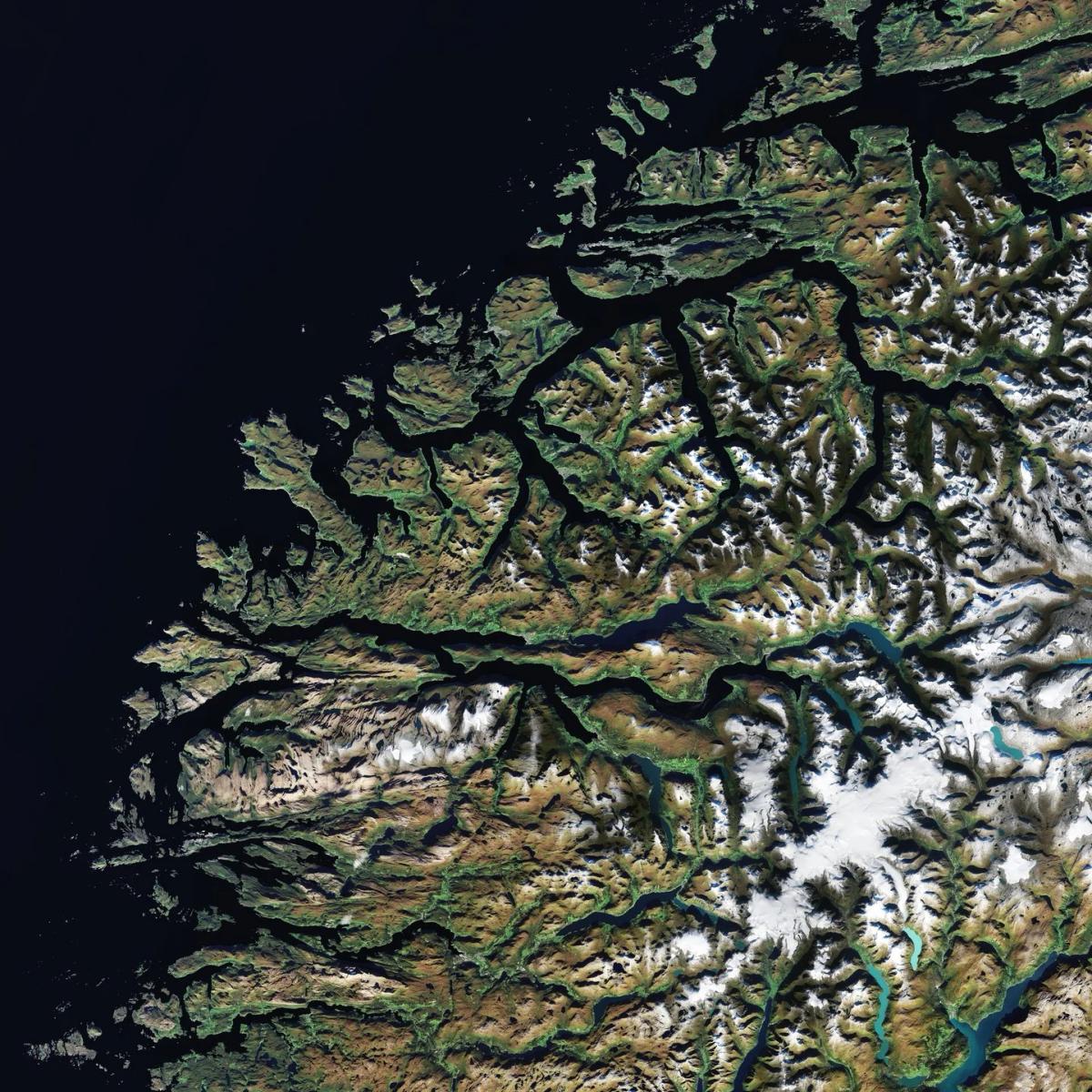 Norway's Jostedalsbreen: Europe's Largest Glacier From Space