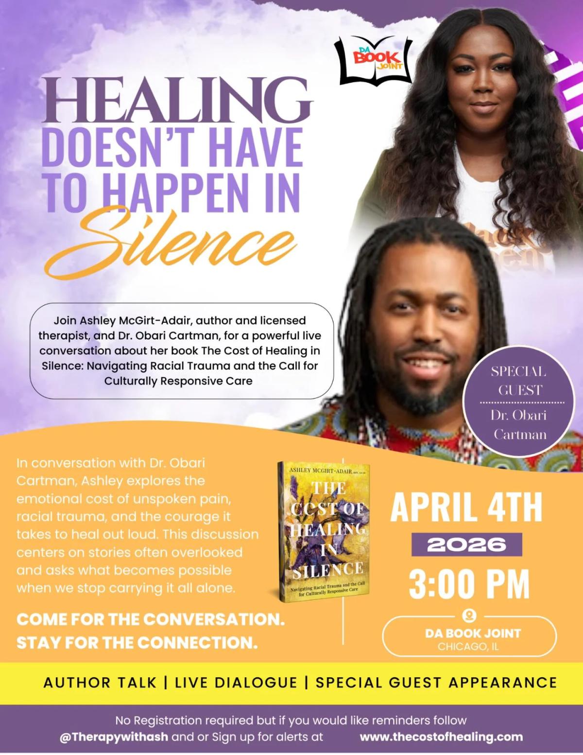 Chicago Readers: Join My Author Talk on April 4