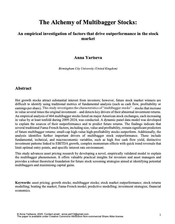Top Factor #3 Drives 10X Stock Returns