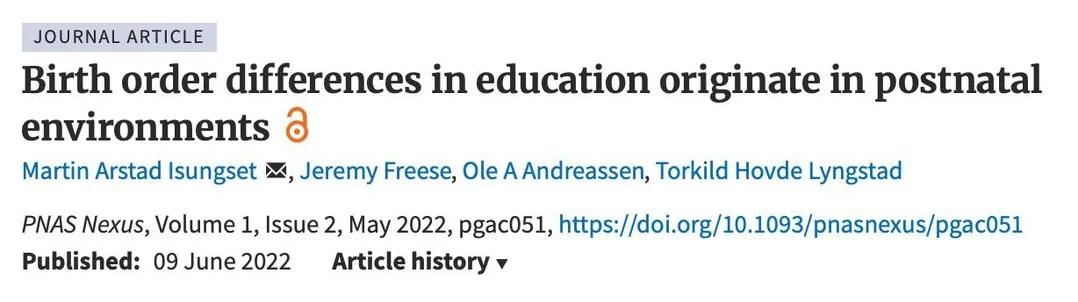 Firstborns Edge Ahead Academically Due to Early Parental Focus