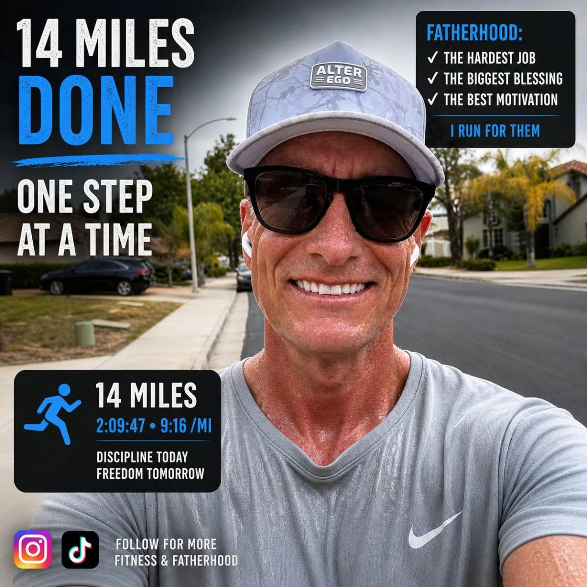 Dad Runs to Model Strength for His Kids