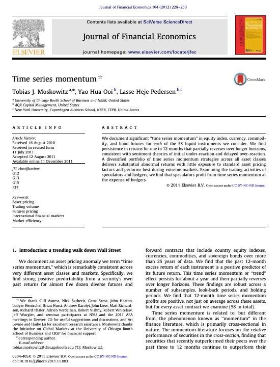 Hedge Funds' Top Edge: Time Series Momentum