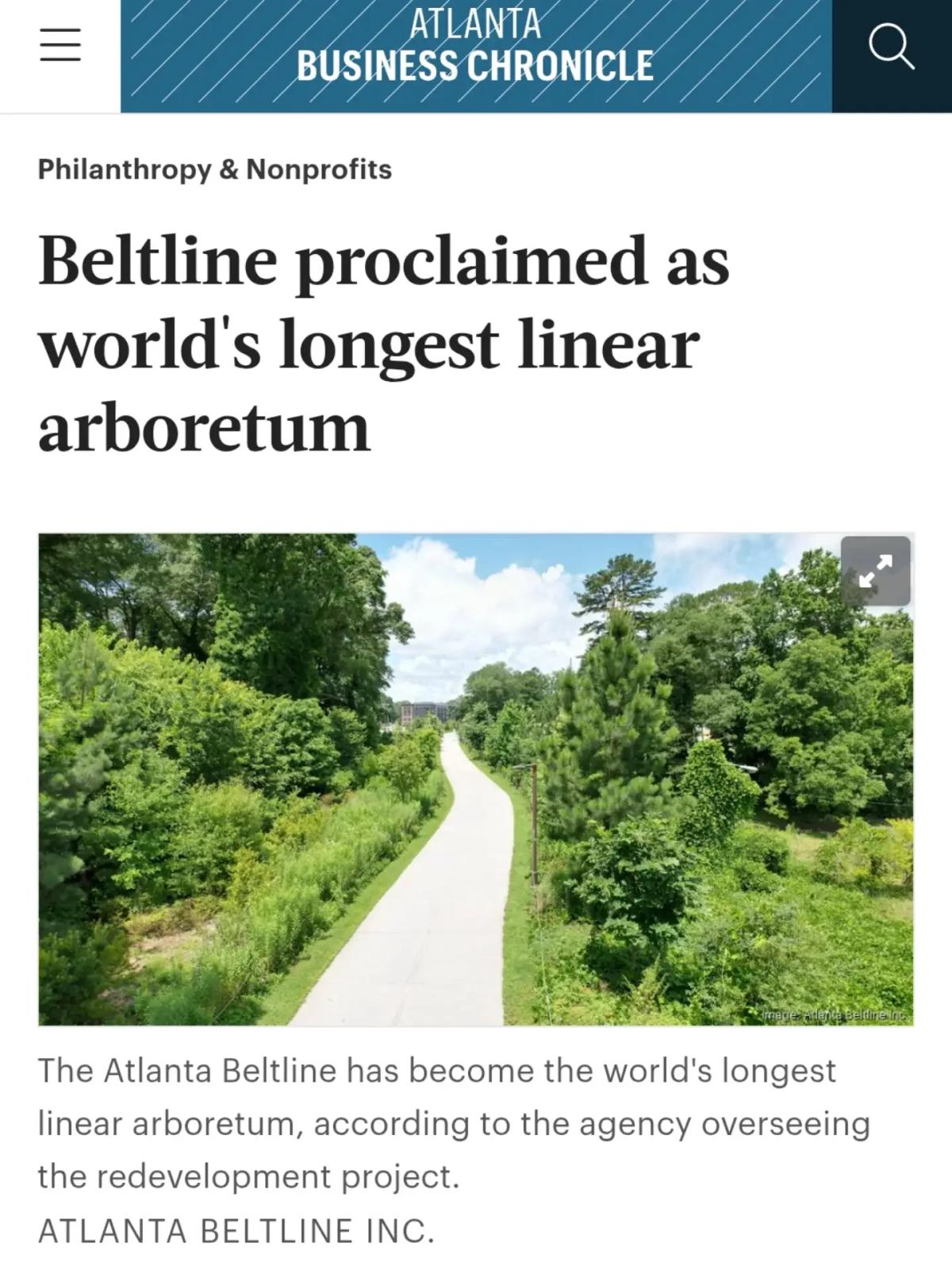 Atlanta Needs Rail on Beltline, Not More Trees