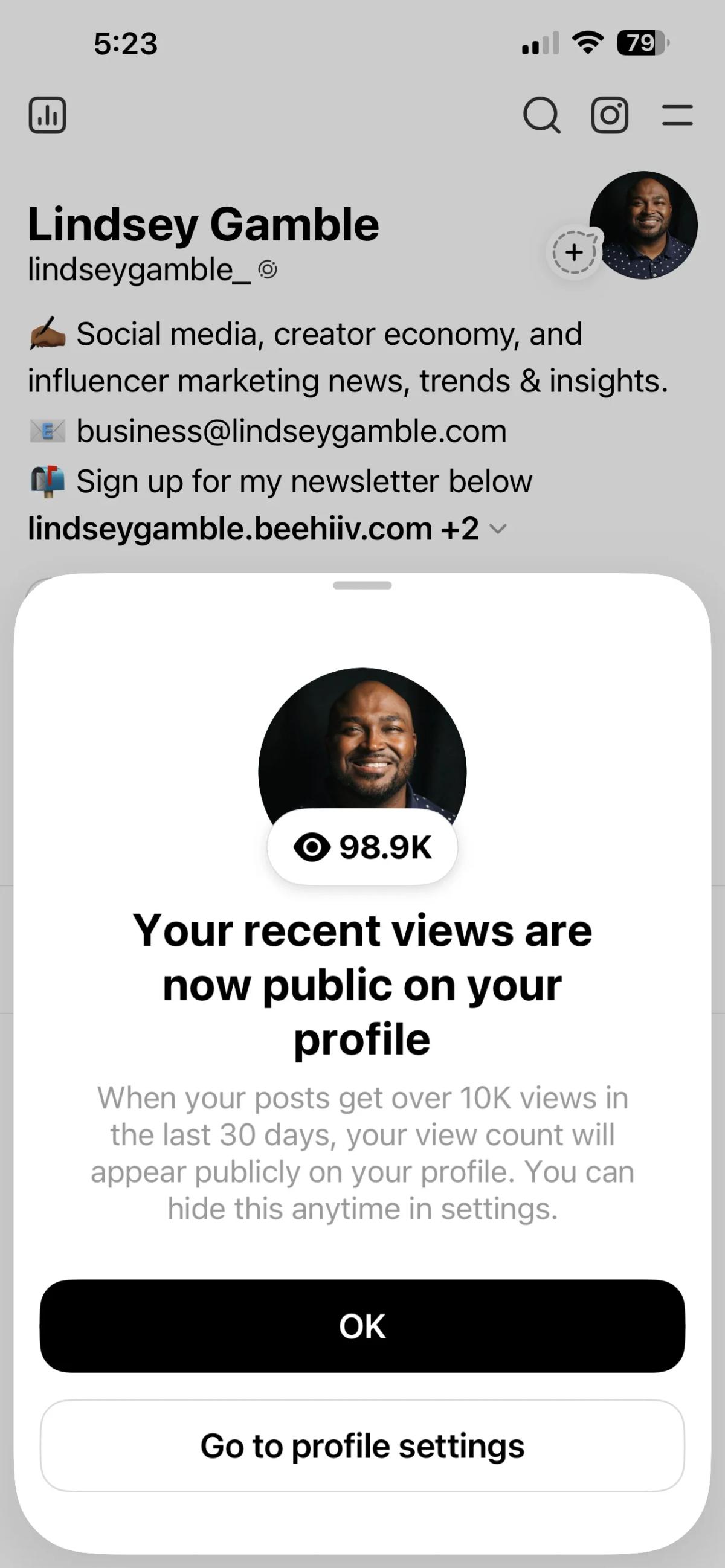 Threads Adds Profile View Counts as Social Proof