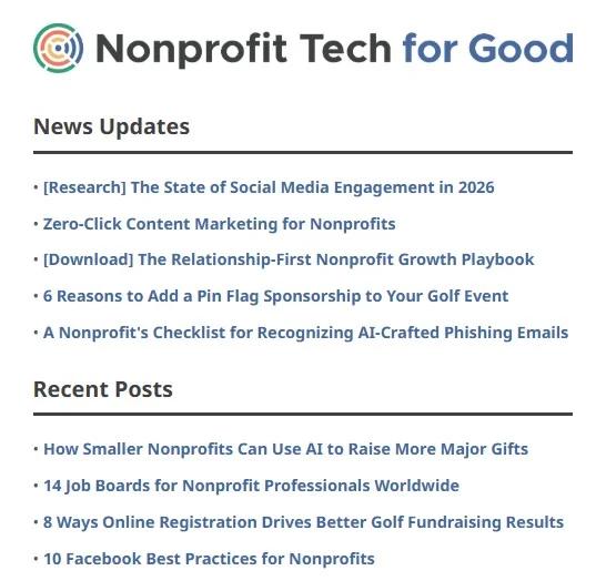 Monday Newsletter: Top Nonprofit Tech News & Events