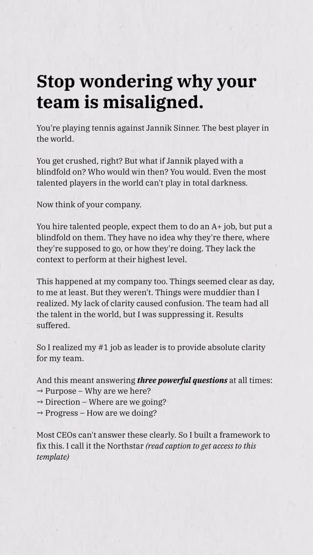 A Northstar Framework Gives CEOs Clear Purpose, Direction, Progress