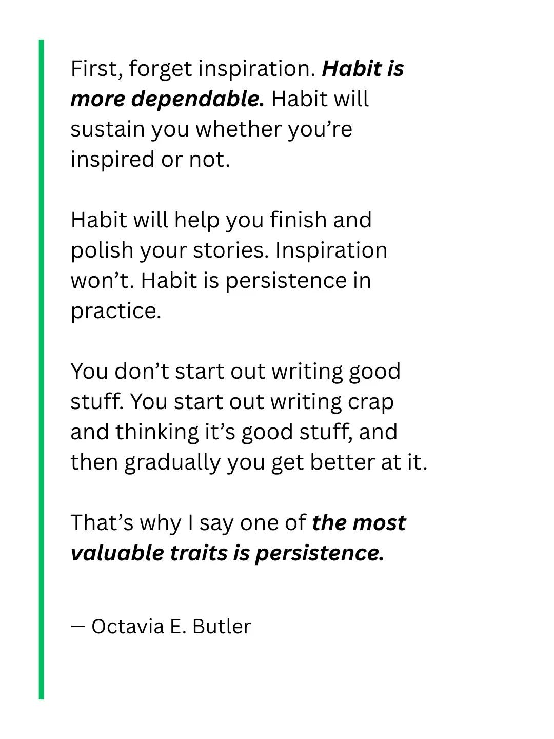 Consistent Habits Outperform Inspiration for Creative Success
