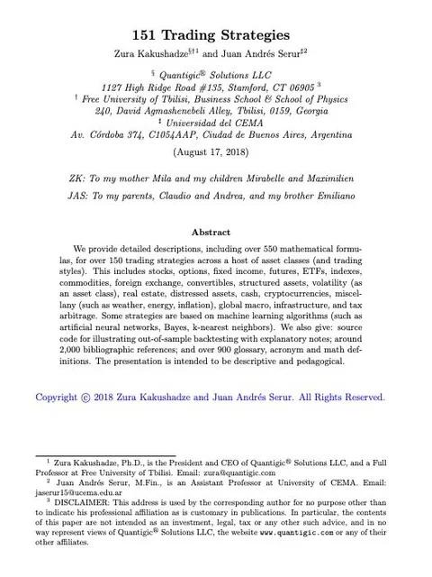 All Hedge Fund Algorithms Revealed in 151 Strategies