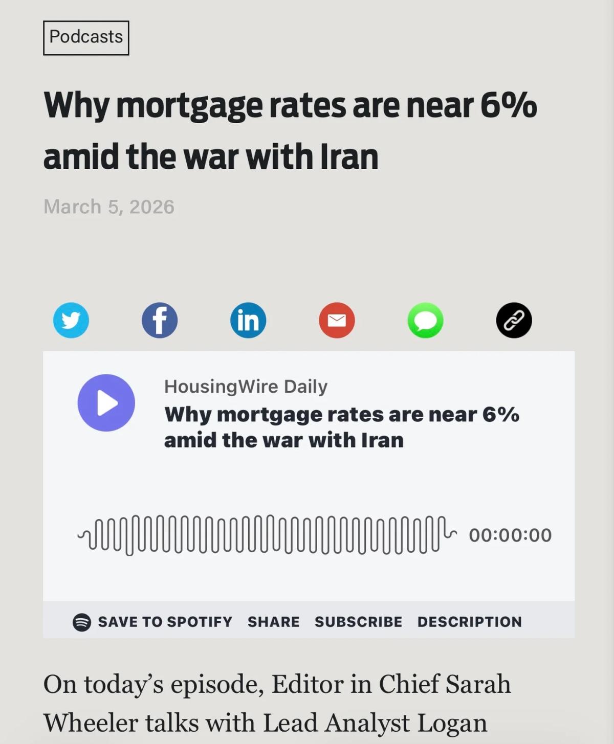War in Iran and Inflation Push Mortgage Rates Near 6%
