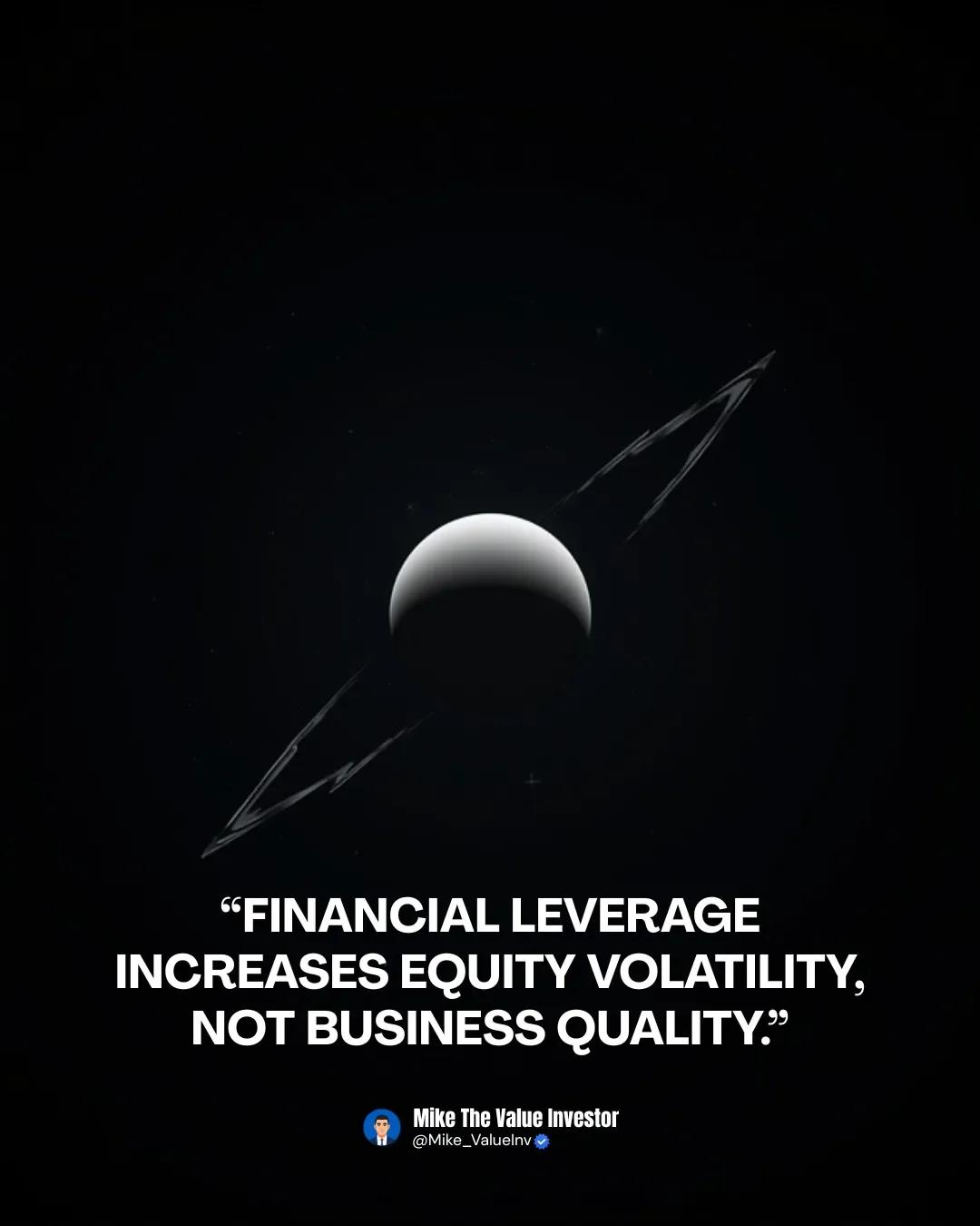 Leverage Boosts Stock Volatility, Not Business Quality
