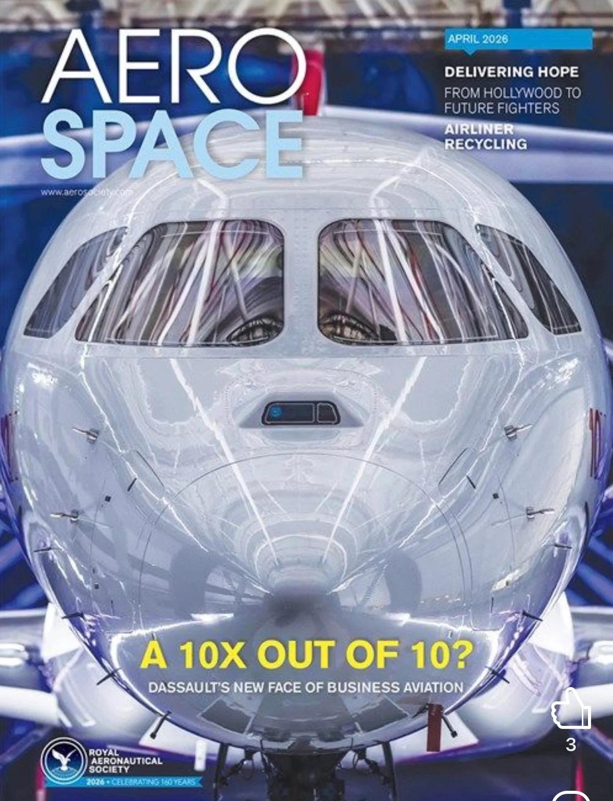 First Article on Falcon 10X Graces RAeS Cover