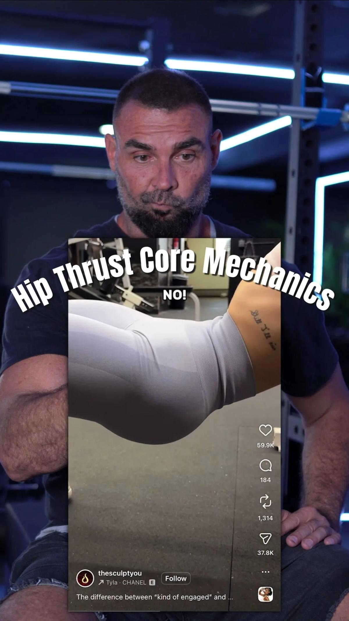 Keep Core Neutral, Avoid Anterior Tilt in Hip Thrusts