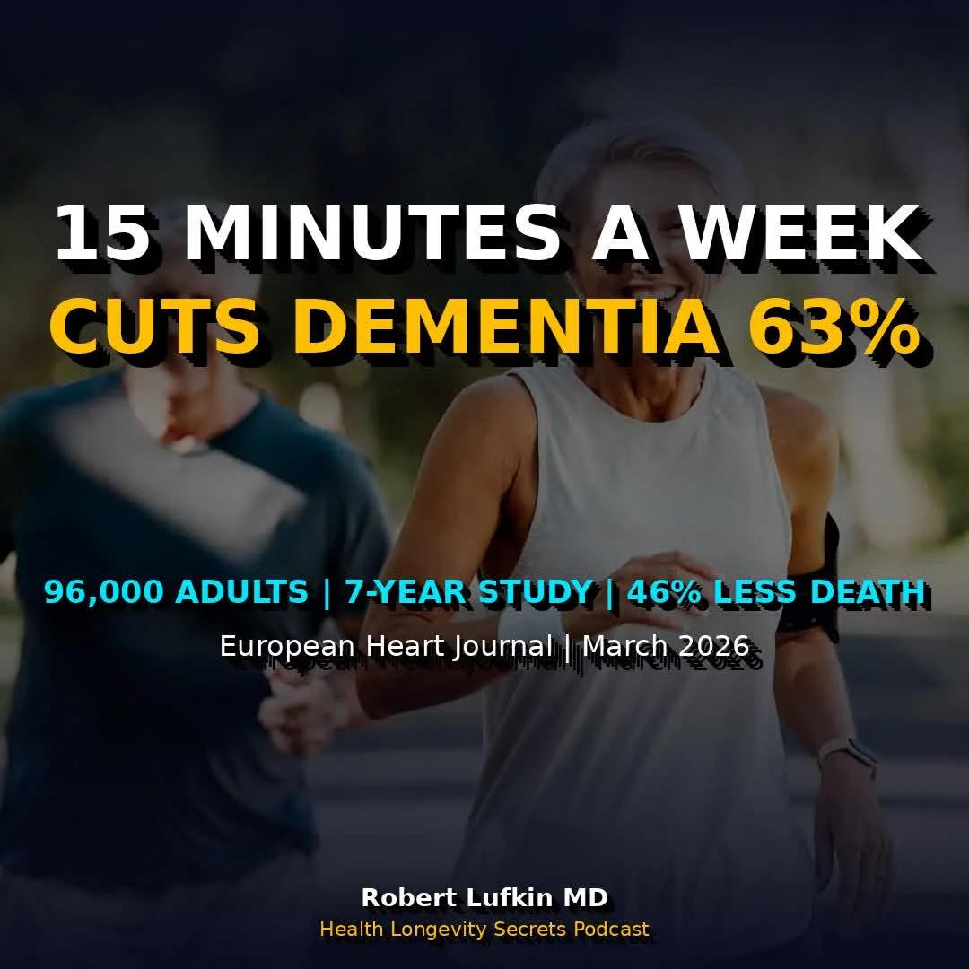 Just 15 Minutes Weekly Slashes Dementia and Diabetes Risk