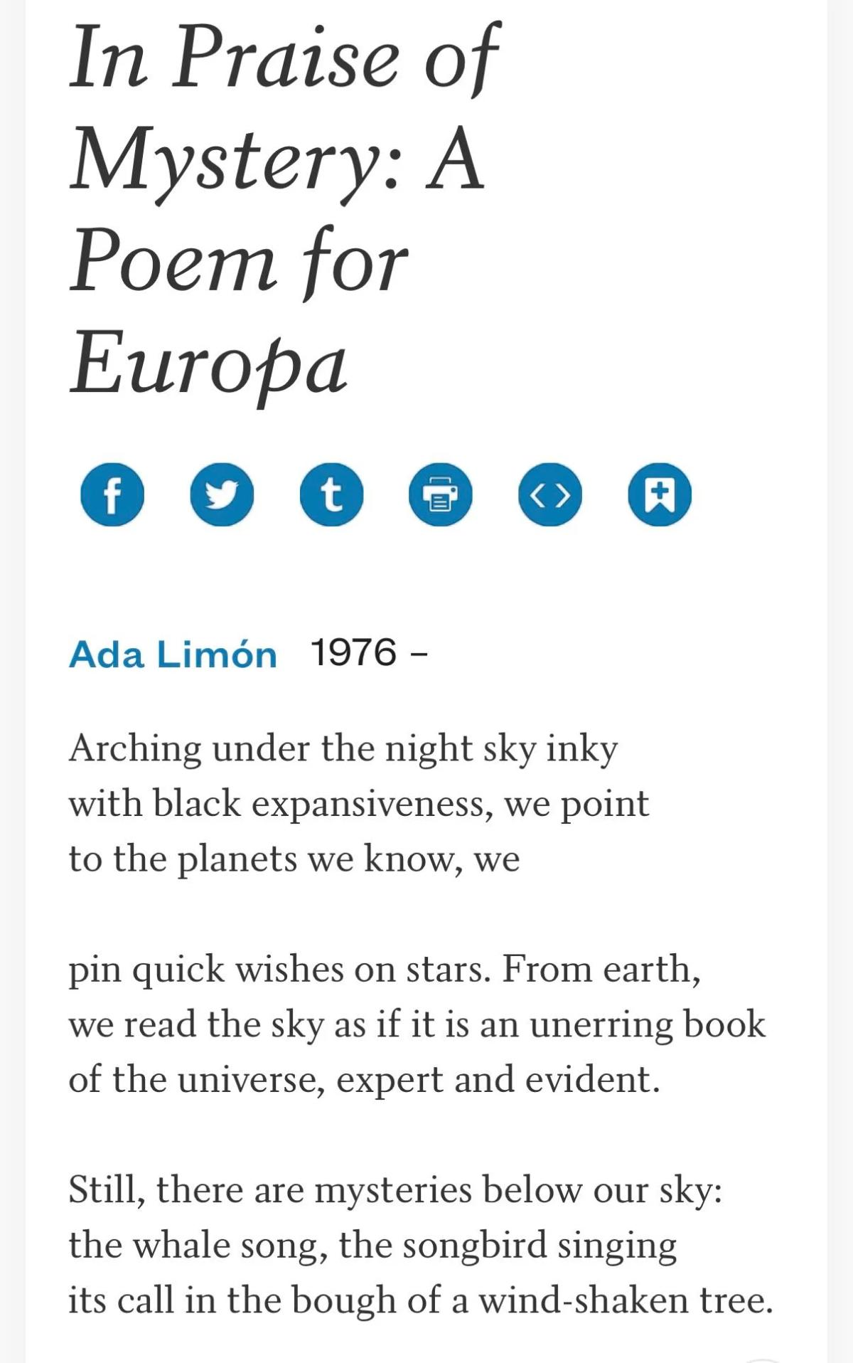 Latina Poet’s Verse Now Circles Jupiter on Europa Clipper
