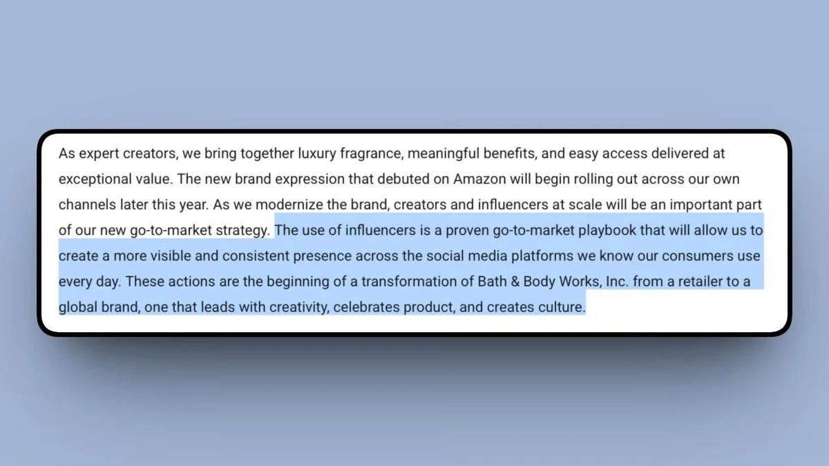 Bath & Body Works to Amplify Influencer Reach Tenfold